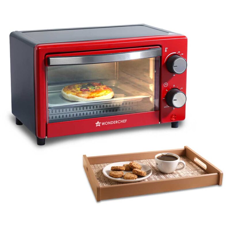 OTG & Wooden Tray Gift Combo | 9L OTG | Bake Breads and Cakes | Time Control upto 60 Mins | Temperature Control upto 250⁰ | Heat Resistant Window, Removable Crumb Tray | 2 Year Warranty - Image 6
