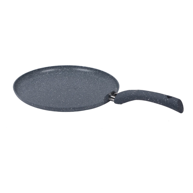 Granite 24cm Non-Stick Dosa Tawa | Induction Bottom | Soft-Touch Handles | Virgin Aluminium | PFOA/Heavy Metals Free | 3.5mm | 2 Year Warranty | Grey - Image 5