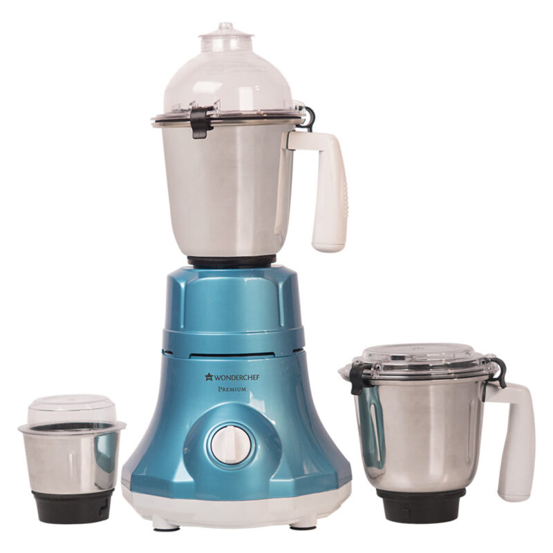 Wonderchef Renewed Premium Mixer Grinder | 750W | 3 Thick Steel Jars | Die-cast Jar Base | Blue - Image 7