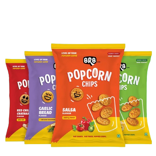 20x BRB Popcorn Chips - 20 Packs (48 Grams Each) - 4 Flavours X 5 Packs