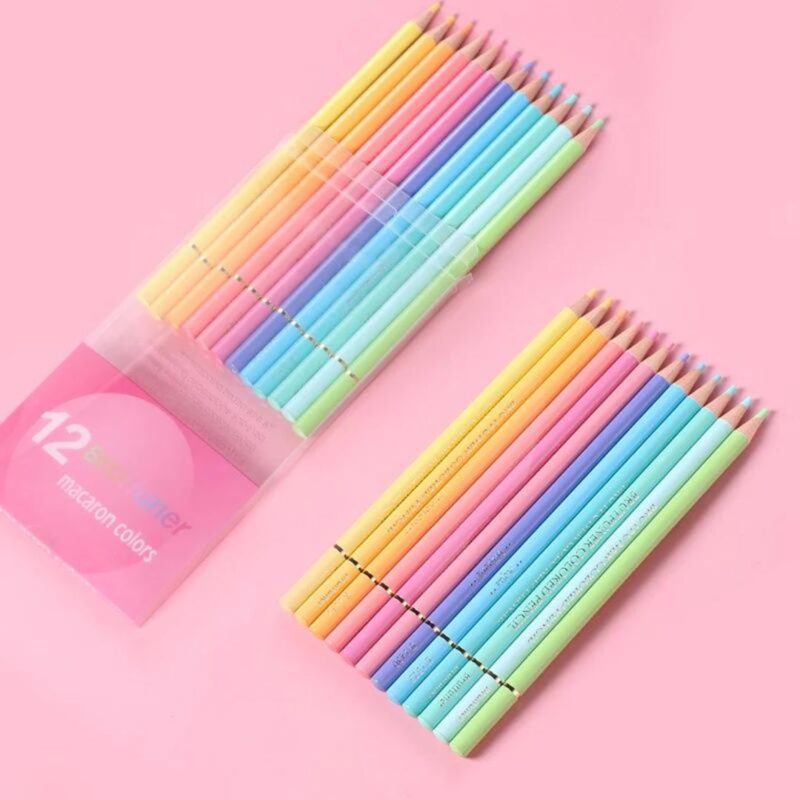 Vibrant Pastel Pencil Colours - Pack of 12 for Artistic Delight