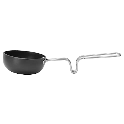 MILTON Pro Cook Hard Anodized Tadka Pan, 12 cm, Dark Grey | Vaghar Pan | Chounk Pan | Baghar Pan | Flame Safe | Gas Stove Safe | Stainless Steel Wired Handle | Scratch Resistant - Image 3