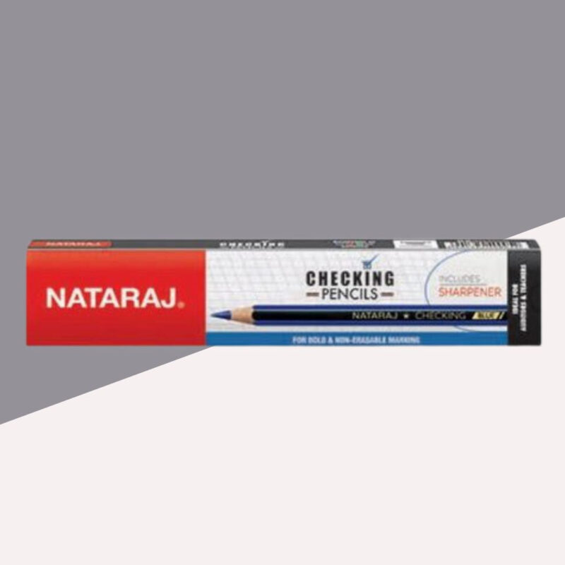 Nataraj Checking Pencils - Blue ( Pack Of 10 )