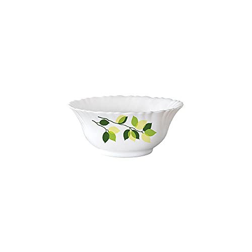 Larah by Borosil Green Leaves Silk Series Opalware Dinner Set | 35 Pieces for Family of 6 | Microwave & Dishwasher Safe | Bone-Ash Free | Crockery Set for Dining & Gifting | Plates & Bowls | White - Image 10