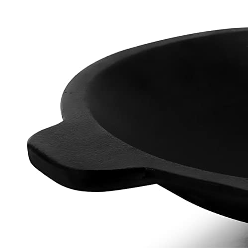 EUGOR from House of TheHealthyCliQ Cast Iron Appa Chatti/Appam Pan/Appam Patra/kallu Pre- Seasoned with Organic Cooking Oil (APPAM) - Black - Image 2