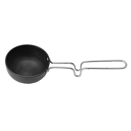 MILTON Pro Cook Hard Anodized Tadka Pan, 12 cm, Dark Grey | Vaghar Pan | Chounk Pan | Baghar Pan | Flame Safe | Gas Stove Safe | Stainless Steel Wired Handle | Scratch Resistant - Image 6