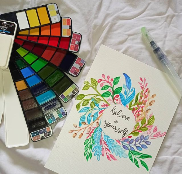 BRUSTRO Artist's Watercolour Paint Pan (Set of 42 Colors) with Artists Watercolour Paper 300 GSM, 25% Cotton, Cold Pressed, A4 (Pack of 12), A3 (Pack of 6) & A5 (Pack of 24) - Image 5