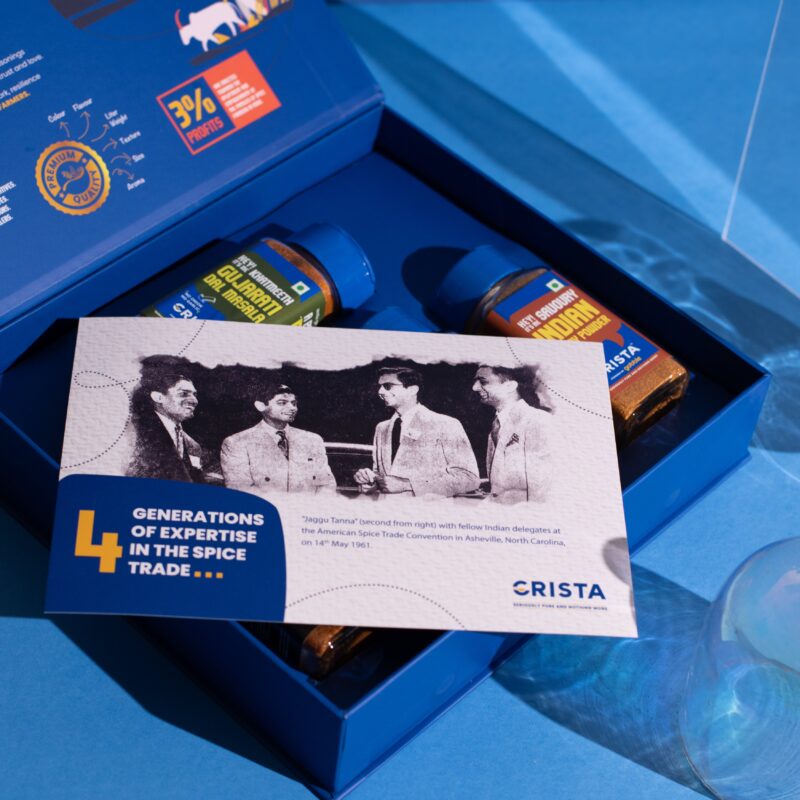 CRISTA Iconically Indian Seasonings Gift Box| Box of 5| Festive Gift| Pure Spice Gifting: 240 gms - Image 4