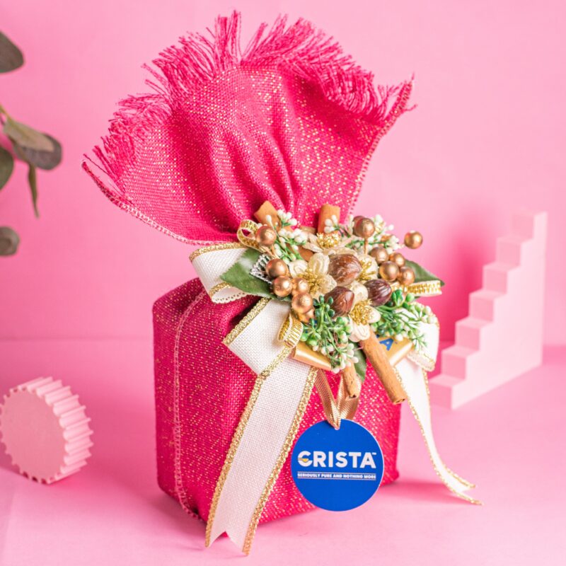 CRISTA Earthy Spice Potli - Pink| Pack of 4| Diwali Gift| Pure Spice Gifting: 375 gms - Image 3