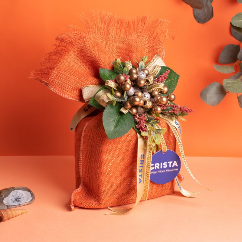 CRISTA Earthy Spice Potli - Orange| Pack of 4| Diwali Gift| Pure Spice Gifting: 375 gms - Image 2