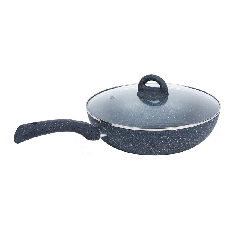 Wonderchef Renewed Granite 26cm Non-Stick Wok (without Lid) | 3.1L | Induction Bottom | Soft-Touch Handles | Virgin Grade Aluminium | 3.5mm Thick | PFOA and Heavy Metals Free - Image 5