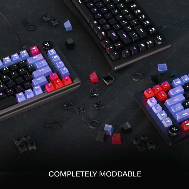 Hive Black - Purple Wired Gaming Keyboard - Image 17