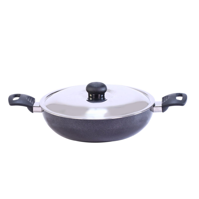 Wonderchef Renewed Platinum Plus Non-Stick Cookware Set of 4 | Kadhai with Glass Lid 24cm, Fry Pan 24cm & Dosa Tawa 25cm | Cool-Touch Bakelite Handle | Pure Grade Aluminium | PFOA Free | 1 Year Warranty | Black - Image 7