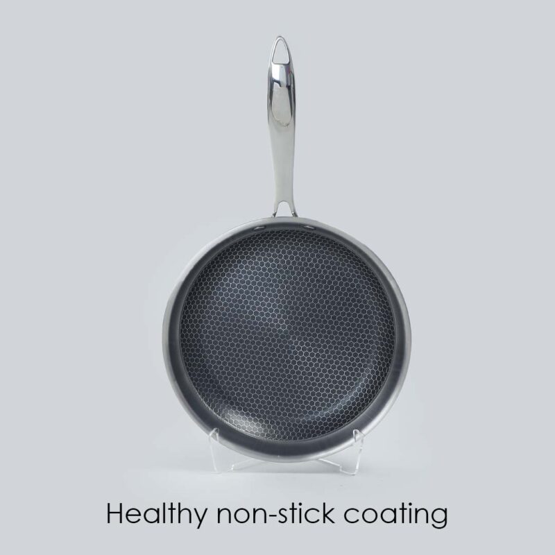 Stanton Nonstick Coated Tri-Ply Stainless Steel | 24 cm Frying Pan | 1.2 L | 2.5 mm Thickness | Silver - Image 6