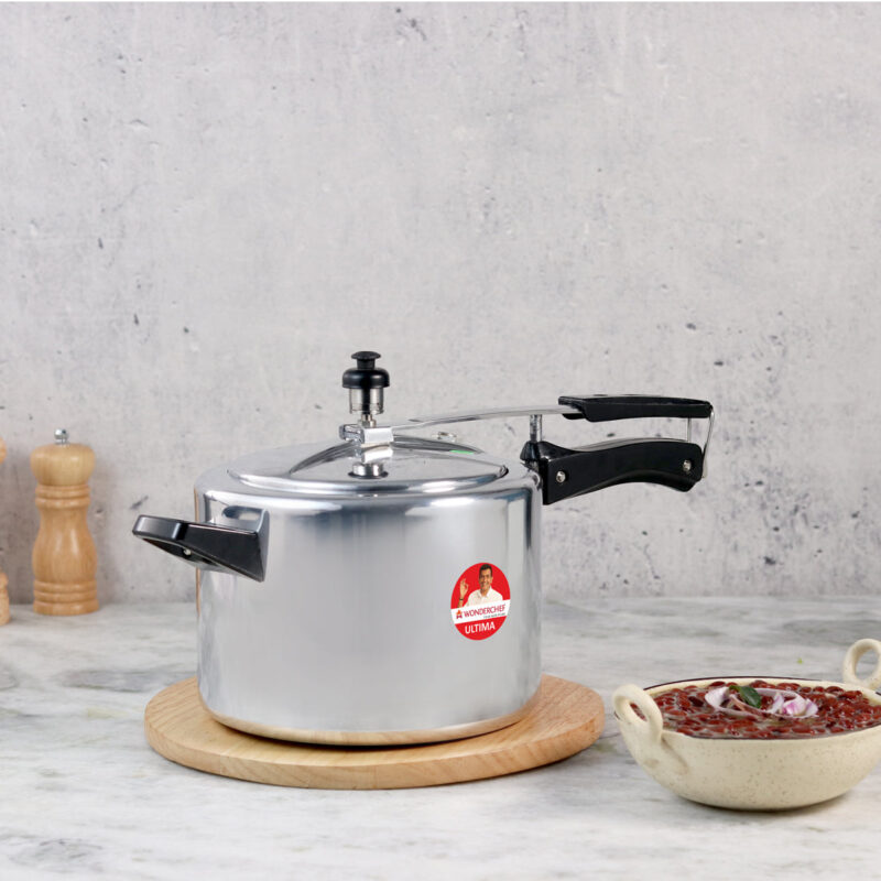 Ultima Induction Base 6.5L Aluminium Pressure Cooker With inner Lid - Image 9