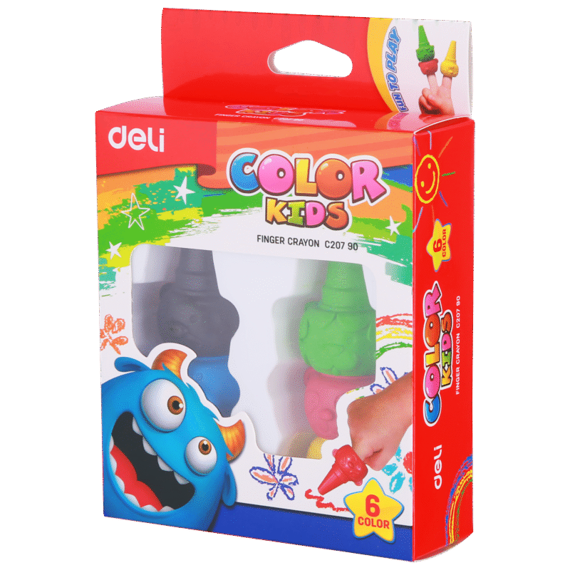 DELI EC20790 FINGER CRAYON SET - Color May Vary