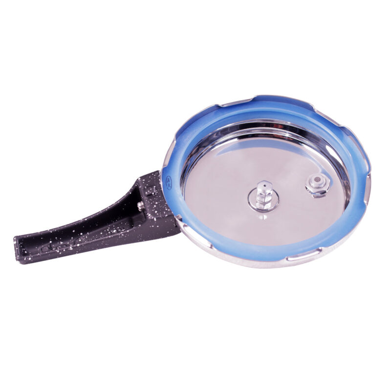 Granite Induction Base 3L Pressure Cooker with Outer Lid, Silver with Black Handle - Image 7