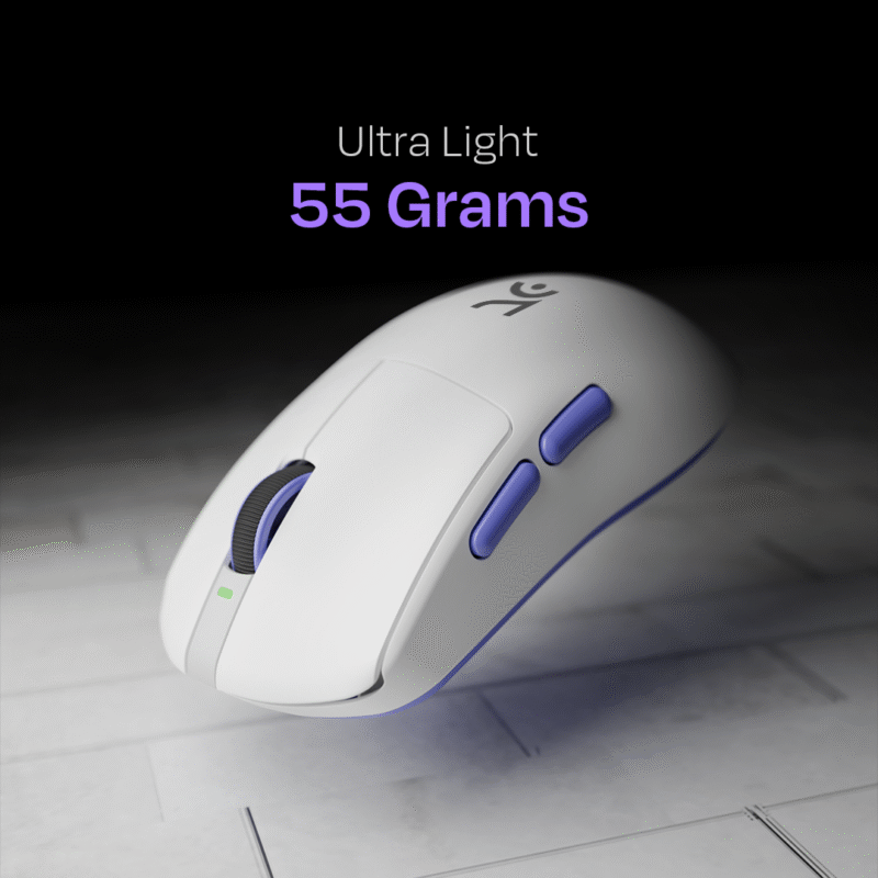 Ikarus White 55g Wireless Gaming Mouse