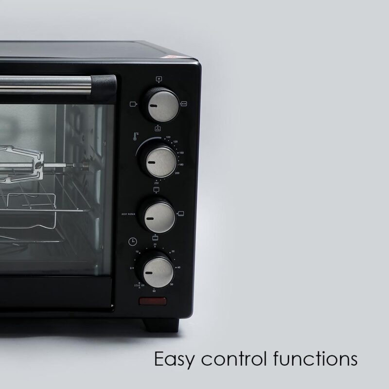 Wonderchef Renewed Oven Toaster Griller (OTG) - 28L | Black with Rotisserie | Auto-shut off | Heat-resistant Tempered Glass | Multi-stage Heat Selection - Image 4