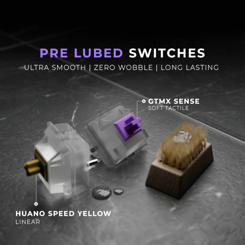 Swarm White Purple Wireless Gaming Keyboard - Image 7