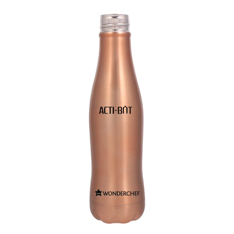 Acti-Bot, 900ml, Stainless Steel Single Wall Water Bottle, Copper Finish, Light Weight, Spill and Leak Proof, 2 Years Warranty - Image 2