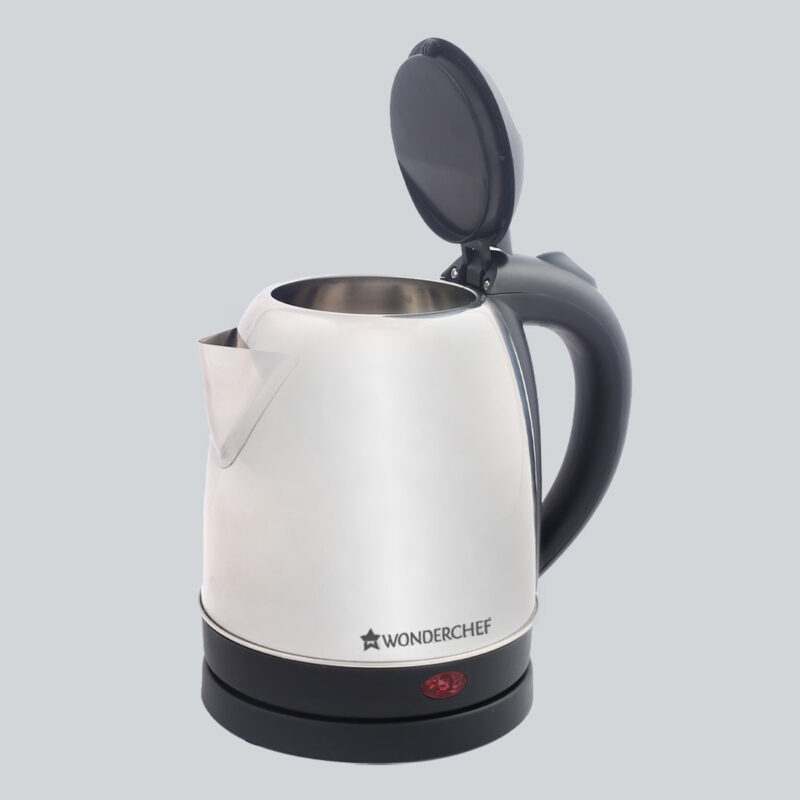 Prato Automatic Stainless Steel Cordless Electric Kettle, 1.5 Litres, Built-in Metal Filter, 304 Stainless Steel Interior, Ergonomic Handle Design, 1000W, 2 Years Warranty - Image 3