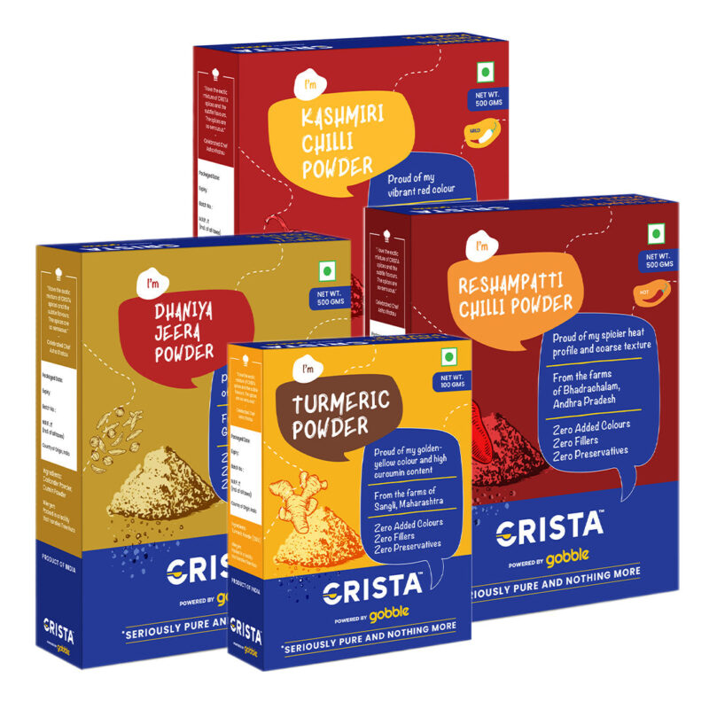 CRISTA Kitchen Ground Spices (Masala) Basics Combo Pack - 1