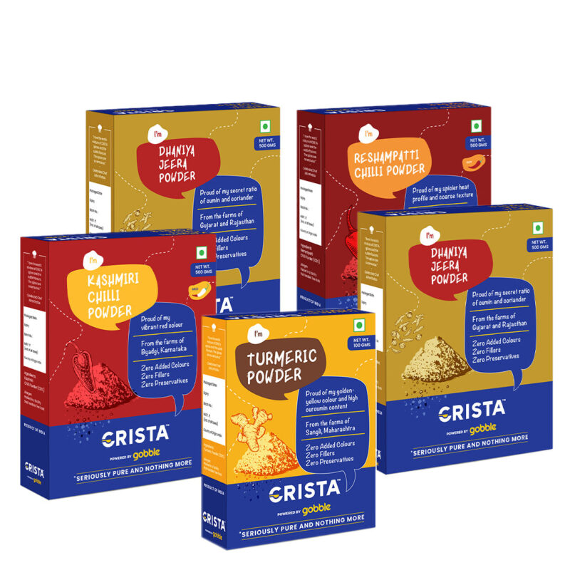 CRISTA Kitchen Ground Spices (Masala) Basics Combo Pack - 2