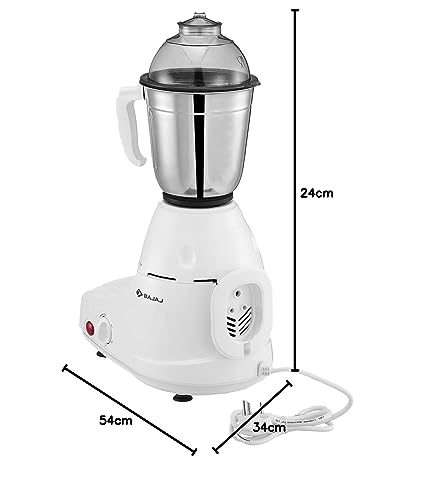 Bajaj GX-8 750W Mixer Grinder with Nutri Pro Feature, 3 Jars, White - Image 3