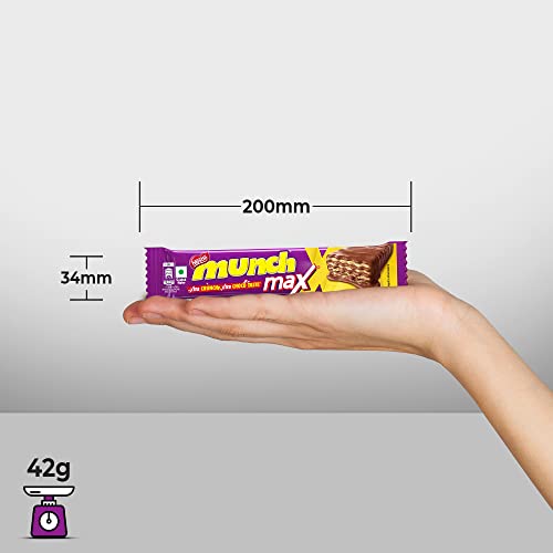 24x Nestle Munch Max Chocolate Coated Crunchy Wafer (24 Units, 42g each) Box - Image 2