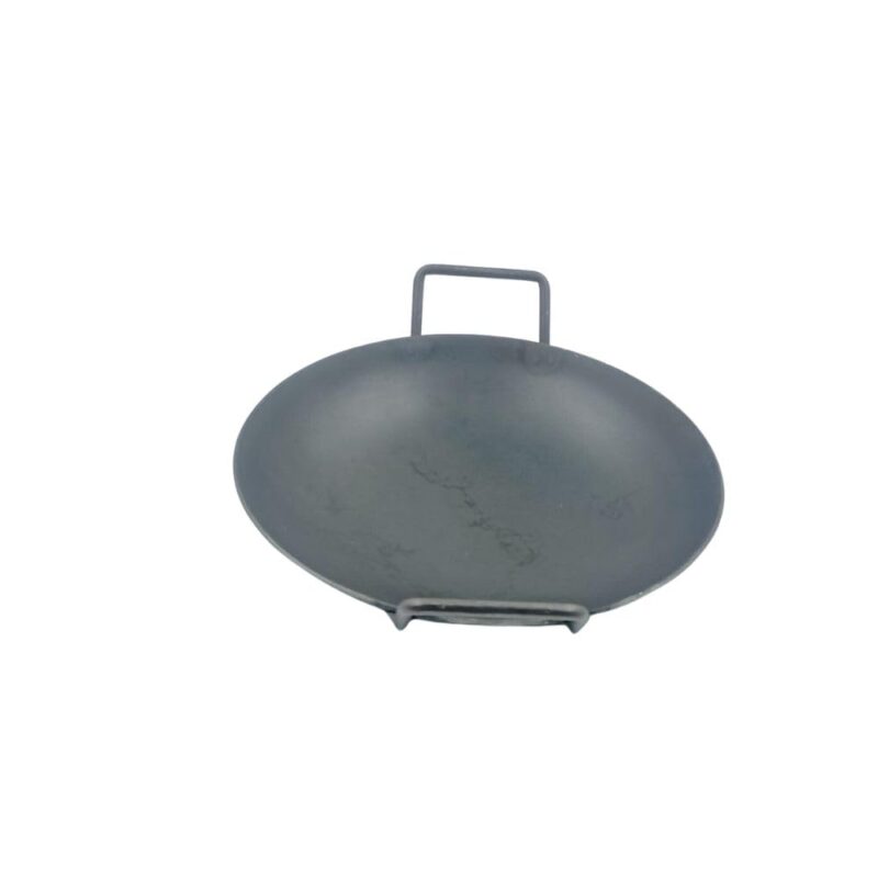 K AND K Pure Iron Appachatty with 2 Side Handle | Appam Pan | Appakadai | Black 10Inch - Image 3