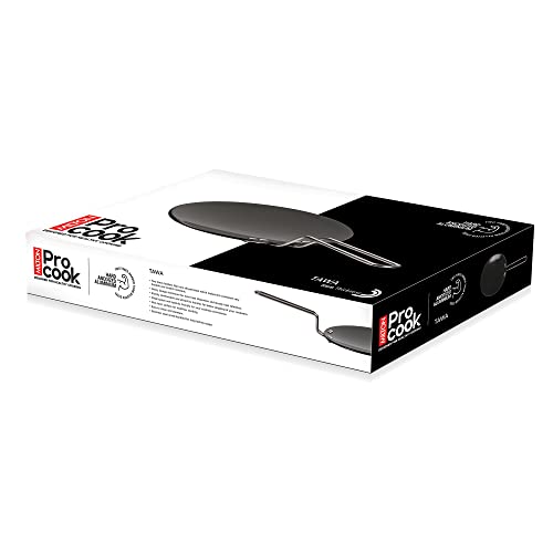 MILTON Pro Cook Hard Anodized Tawa, 28 cm, Dark Grey | Flame Safe | Gas Stove Safe | Stainless Steel Wired Handle | Durable | Scratch Resistant - Image 2