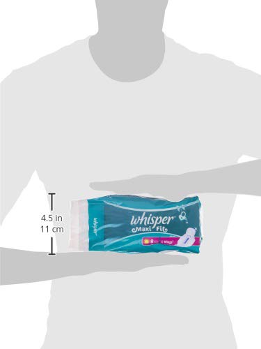 Whisper Maxi Nights Sanitary Pads for Women, Large, 8 Napkins - Image 2