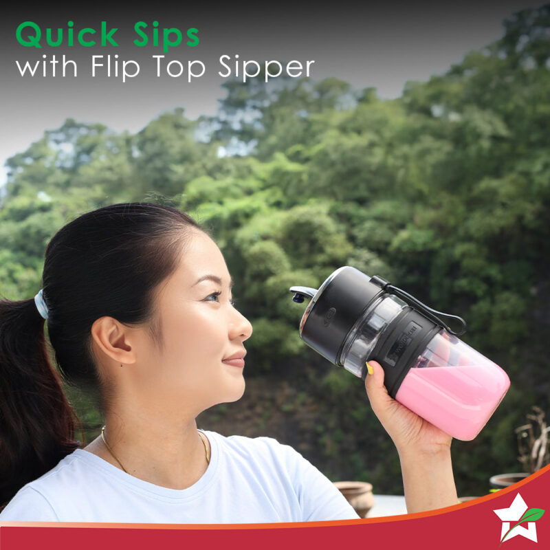 Nutri-cup Zip Portable Blender | 350ml | Blend & Sip with Flip Top Sipper Lid | For Smoothies, Juices, Shakes, Coffee | 2000 mAh Battery | 20 Blending Cycles in One Charge | Type C Charging | Black - Image 2