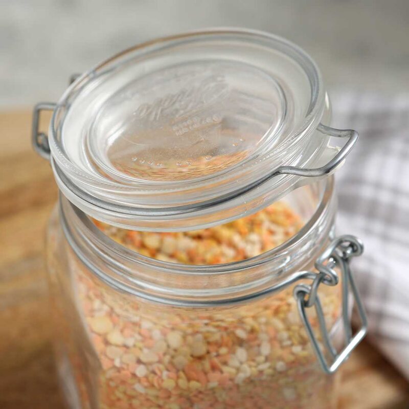 Bormioli Fido 2 Pc Set Glass Jar Container Medium - Image 2