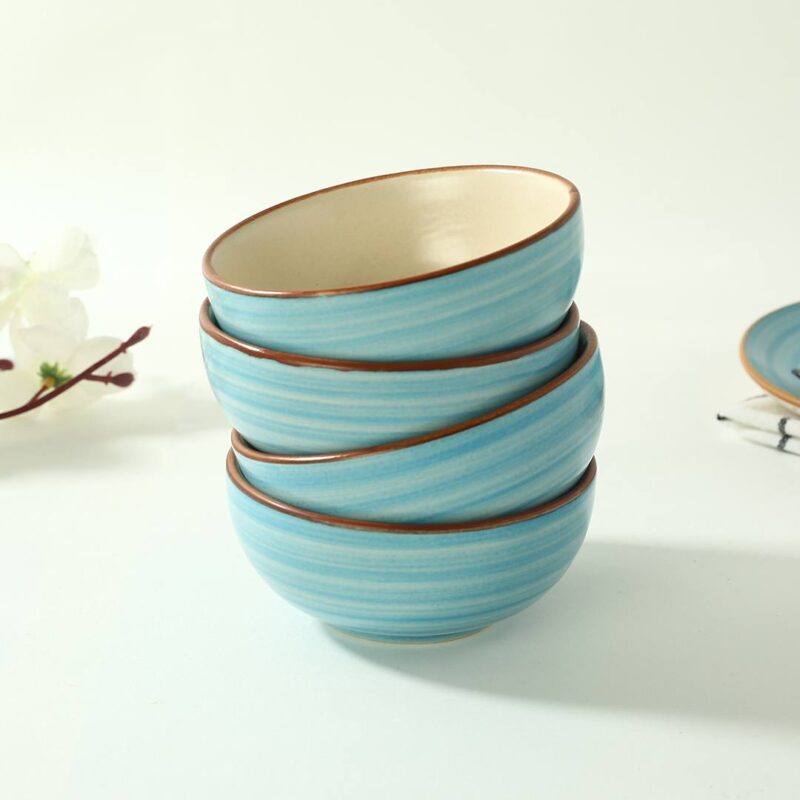 Teramo Veg Bowl Blue Set of 4 - Image 3