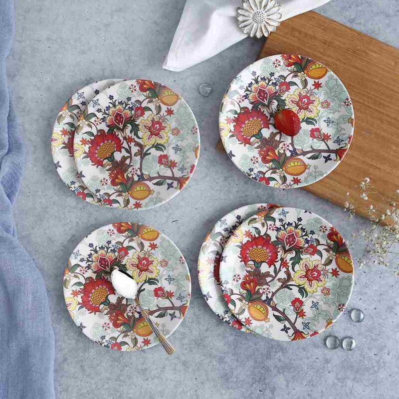 Venice 7" Quarter Plate - Red (Set of 6) - Image 2