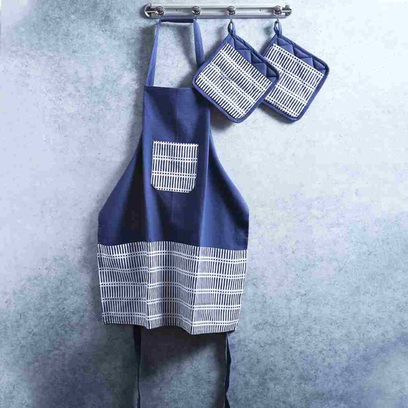 Como Pot holder with pocket - Blue - Image 2