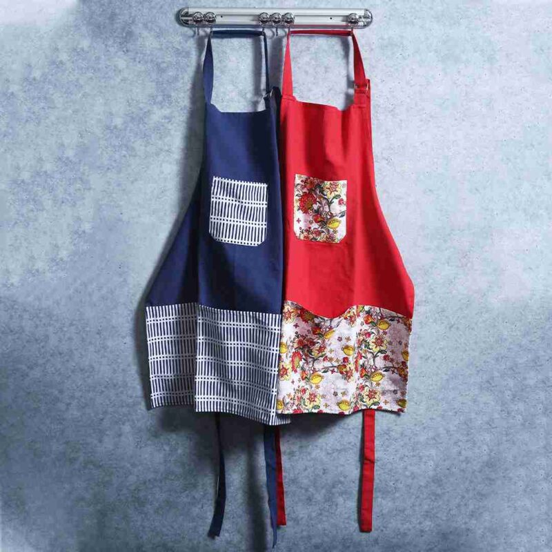 Como Apron with pockets - Blue - Image 5
