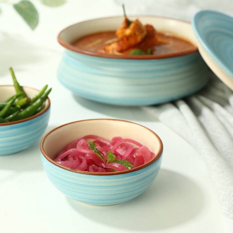Teramo Veg Bowl Blue Set of 4 - Image 6