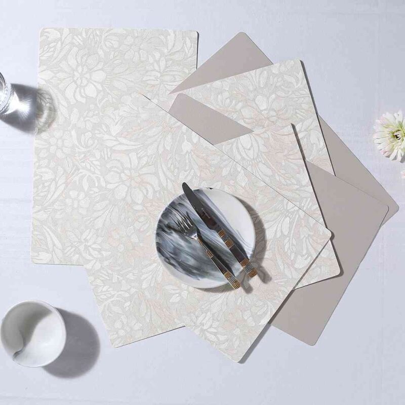 Valentina Reversible Floral & Solid Placemat Set of 6 - Image 2