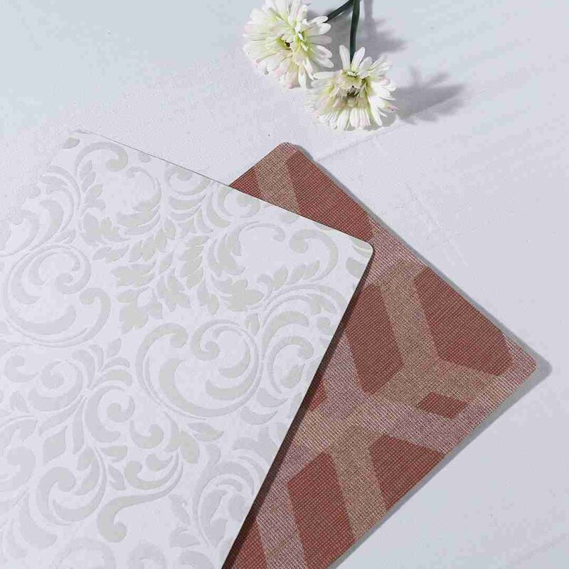 Valentina Reversible Damask & Geometric Placemat Set of 6 - Image 5