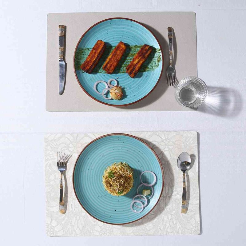 Valentina Reversible Floral & Solid Placemat Set of 6 - Image 4