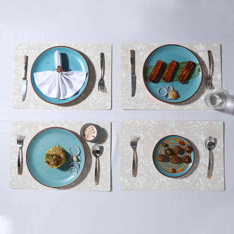 Valentina Reversible Floral & Solid Placemat Set of 6 - Image 5