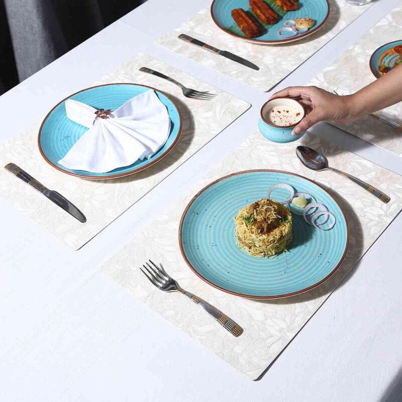 Valentina Reversible Floral & Solid Placemat Set of 6 - Image 6