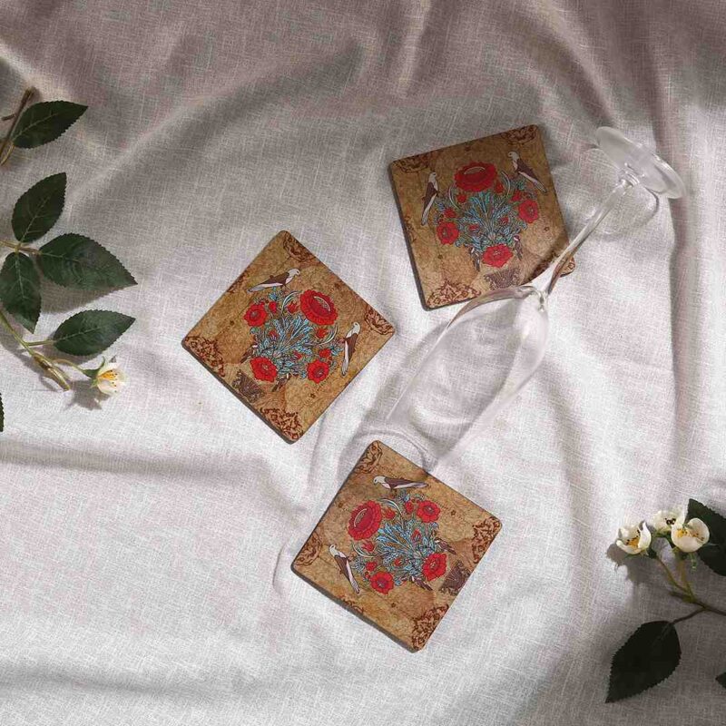 Casablanca Damask Motif Coaster - Set of 6 - Image 3