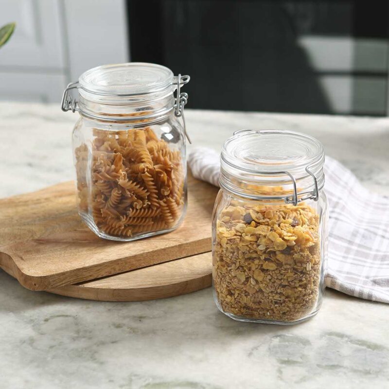 Bormioli Fido 2 Pcs Set Glass Jar Container Large - Image 4