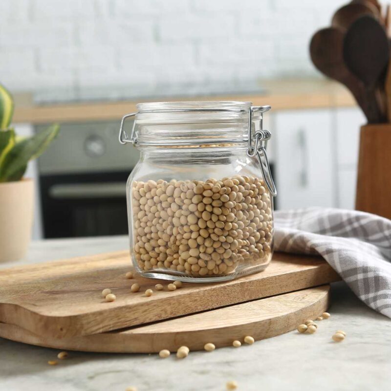 Bormioli Fido 2 Pc Set Glass Jar Container Medium - Image 8