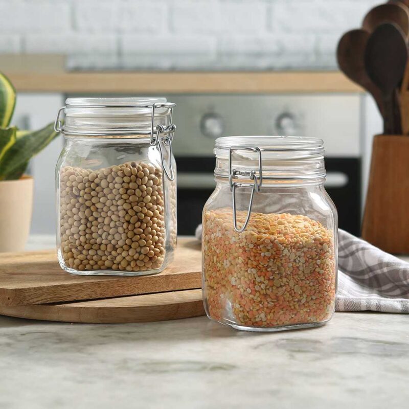 Bormioli Fido 2 Pcs Set Glass Jar Container Large - Image 7