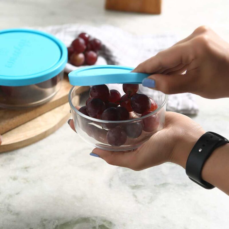 Bormioli Frigoverre 2 Pcs Round Glass Container - Image 4